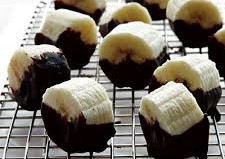 Banana bites on a Chocolate